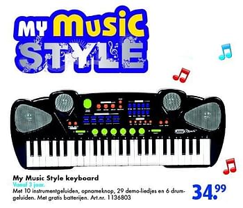 Kanon Onderdrukken produceren My music Style My music style keyboard - Promotie bij Bart Smit