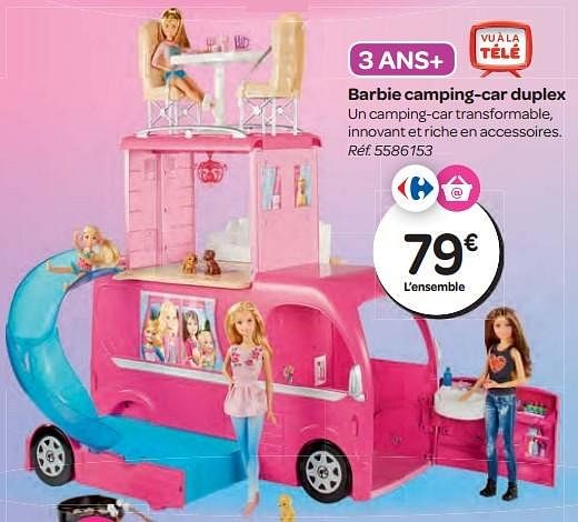 carrefour camping car barbie