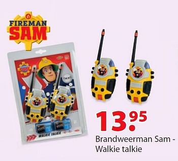 Promoties Brandweerman sam - walkie talkie - Fireman Sam - Geldig van 16/10/2015 tot 31/12/2015 bij Unikamp
