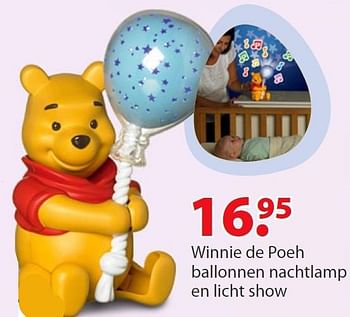Promotions Winnie de poeh ballonnen nachtlamp en licht show - Tomy - Valide de 16/10/2015 à 31/12/2015 chez Unikamp