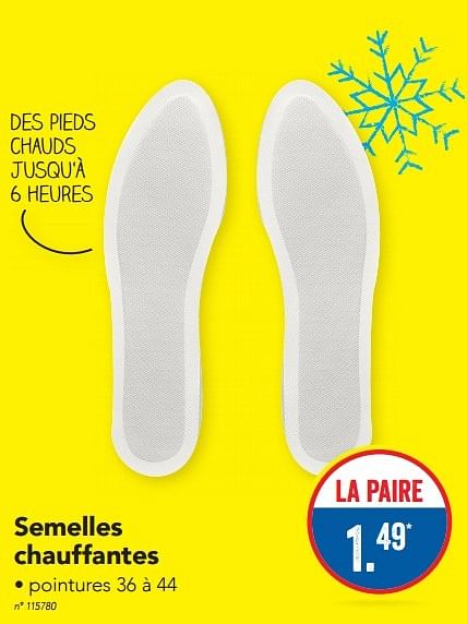 Crivit Sports Semelles chauffantes En promotion chez Lidl