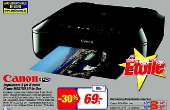 Canon Canon Imprimante A Jet D Encre Pixma Mg5750 All In One En Promotion Chez Makro