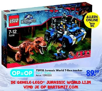 Promoties Jurassic world t-rex tracker - Lego - Geldig van 31/10/2015 tot 06/12/2015 bij Bart Smit