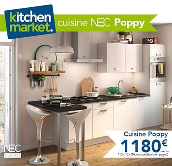 Promotions Cuisine poppy - Produit Maison - Kitchenmarket - Valide de 02/11/2015 à 18/11/2015 chez Kitchenmarket