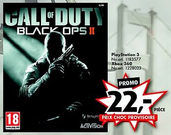 Promotions Playstation 3 call of duty black ops ll - Activision - Valide de 31/10/2015 à 15/11/2015 chez Bart Smit
