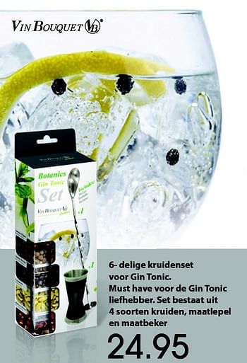 Promoties 6- delige kruidenset voor gin tonic. - Huismerk - Unikamp - Geldig van 09/11/2015 tot 06/12/2015 bij Unikamp