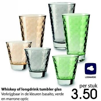 Promoties Whiskey of longdrink tumbler glas - Leonardo - Geldig van 09/11/2015 tot 06/12/2015 bij Unikamp