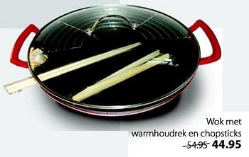 Promotions Wok met warmhoudrek en chopsticks - Produit maison - Unikamp - Valide de 09/11/2015 à 06/12/2015 chez Unikamp