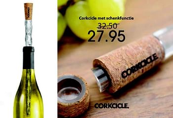 Promoties Corkcicle met schenkfunctie - Corkcicle - Geldig van 09/11/2015 tot 06/12/2015 bij Unikamp