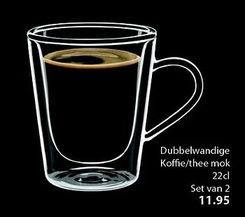 Promoties Dubbelwandige koffie-thee mok - Huismerk - Unikamp - Geldig van 09/11/2015 tot 06/12/2015 bij Unikamp