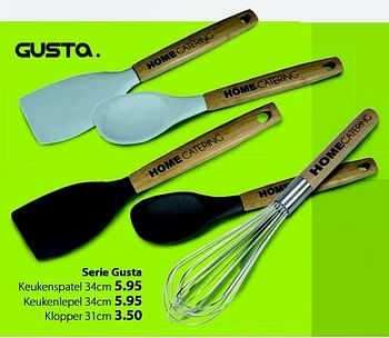 Promoties Serie gusta keukenspatel - Gusta - Geldig van 09/11/2015 tot 06/12/2015 bij Unikamp