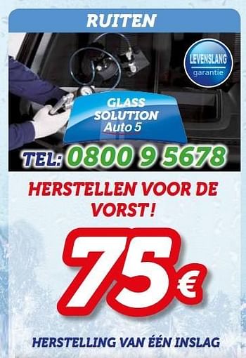 Promoties Herstelling van één inslag - Huismerk - Auto 5  - Geldig van 12/11/2015 tot 08/12/2015 bij Auto 5