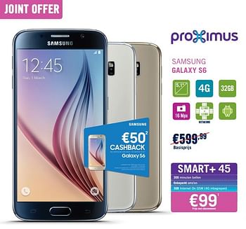 Promoties Samsung galaxy s6 - Samsung - Geldig van 02/11/2015 tot 30/11/2015 bij The Phone House