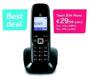 Promotions Twist 304 mono - Huismerk - Proximus - Valide de 01/11/2015 à 30/11/2015 chez Proximus