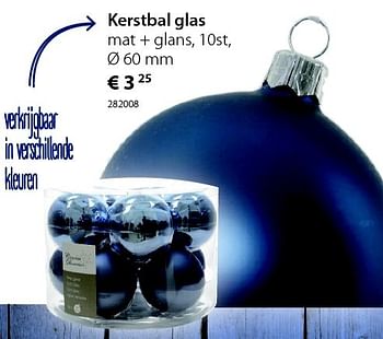 Promoties Kerstbal glas - Huismerk - Unikamp - Geldig van 16/11/2015 tot 14/12/2015 bij Unikamp