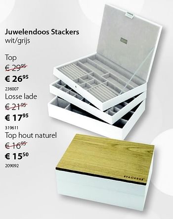 Promoties Juwelendoos stackers - Huismerk - Unikamp - Geldig van 16/11/2015 tot 14/12/2015 bij Unikamp