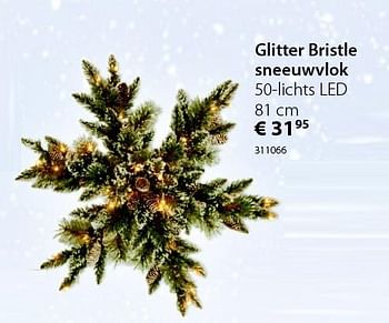 Promoties Glitter bristle sneeuwvlok - Huismerk - Unikamp - Geldig van 16/11/2015 tot 14/12/2015 bij Unikamp