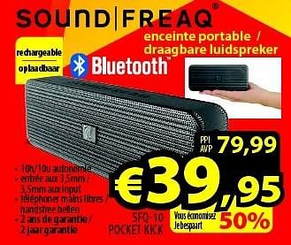 Promoties Sound-freaq enceinte portable - rechargeable draagbare luidspreker sfq-10 pocket kick - Sound Freaq - Geldig van 23/11/2015 tot 31/12/2015 bij ElectroStock