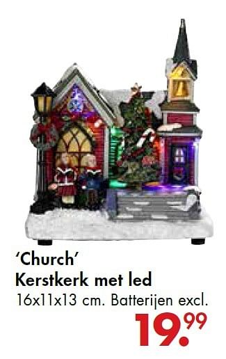 Promotions Church kerstkerk met led - Produit maison - Casa - Valide de 20/11/2015 à 13/12/2015 chez Casa