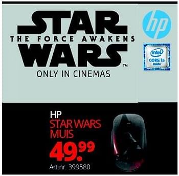 Promoties Hp star wars muis - HP - Geldig van 01/11/2015 tot 31/01/2016 bij Auva