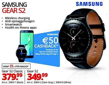 Promoties Samsung gear s2 classic - Samsung - Geldig van 01/11/2015 tot 31/01/2016 bij Auva