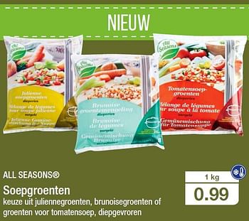 All Seasons Soepgroenten Keuze Uit Juliennegroenten Promotie Bij Aldi