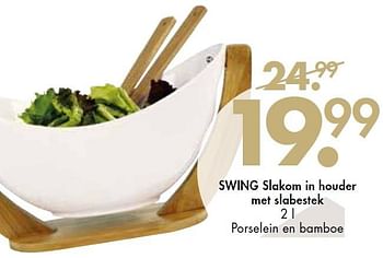 Promoties Swing slakom in houder met slabestek - Huismerk - Casa - Geldig van 30/11/2015 tot 06/12/2015 bij Casa