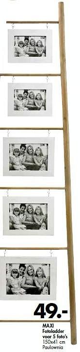 Promoties Maxi fotoladder voor 5 foto`s - Huismerk - Casa - Geldig van 30/11/2015 tot 06/12/2015 bij Casa