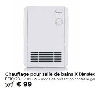 Radiateur électrique EF10/20S 210333 - Pour salle-de-bain - Fixe