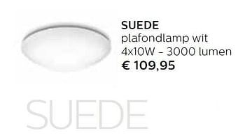 Promoties Suede plafondlamp - Huismerk - Domo Meubelen & Deco - Geldig van 01/11/2015 tot 31/12/2015 bij Domo Meubelen & Deco