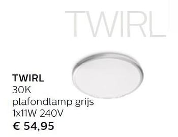 Promoties Twirl plafondlamp - Huismerk - Domo Meubelen & Deco - Geldig van 01/11/2015 tot 31/12/2015 bij Domo Meubelen & Deco