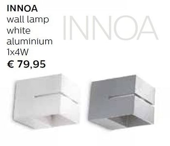 Promoties Innoa wall lamp white aluminium - Huismerk - Domo Meubelen & Deco - Geldig van 01/11/2015 tot 31/12/2015 bij Domo Meubelen & Deco