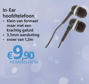 Promoties In-ear hoofdtelefoon - Antec - Geldig van 30/11/2015 tot 09/01/2016 bij Compudeals