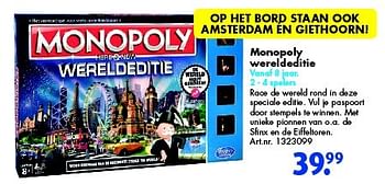 Promoties Monopoly wereldeditie - Hasbro - Geldig van 10/12/2015 tot 31/12/2015 bij Bart Smit