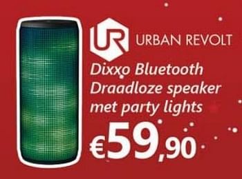 Promoties Dixxo bluetooth draadloze apeaker met party lights - Urban Revolt - Geldig van 30/11/2015 tot 09/01/2016 bij Compudeals