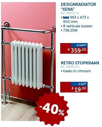 Promoties Retro stopkraan - Huismerk - Zelfbouwmarkt - Geldig van 14/12/2015 tot 31/03/2017 bij Zelfbouwmarkt