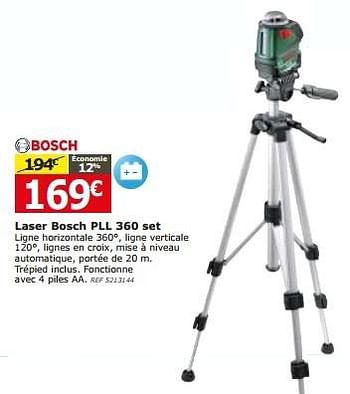 Promotions Laser bosch pll 360 set - Bosch - Valide de 16/12/2015 à 02/01/2016 chez BricoPlanit