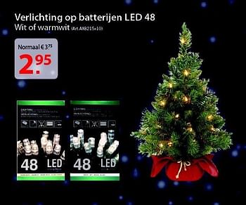 Promoties Verlichting op batterijen led 48 - Huismerk - Pelckmans - Geldig van 09/12/2015 tot 21/12/2015 bij Pelckmans Tuincenter