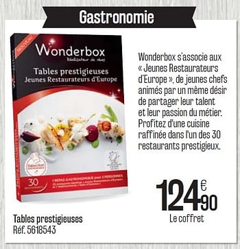 Promoties Tables prestigieuses - Wonderbox - Geldig van 16/12/2015 tot 27/12/2015 bij Carrefour