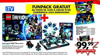 Promotions Starterpack lego dimensions - Warner Brothers Interactive Entertainment - Valide de 12/12/2015 à 27/12/2015 chez Bart Smit