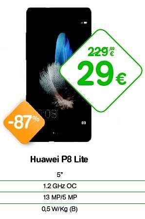 Promotions Huawei p8 lite - Huawei - Valide de 02/01/2016 à 31/01/2016 chez Orange