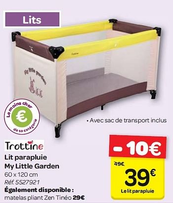 Promotion Carrefour Lit Parapluie My Little Garden Trottine Bebe Et Grossesse Valide Jusqua 4 Promobutler