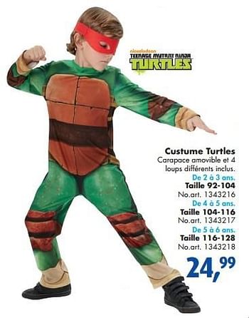 Promotions Custume turtles - Ninja Turtles - Valide de 16/01/2016 à 31/01/2016 chez Bart Smit