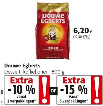 uitstulping maniac Verfijning Douwe Egberts Douwe egberts dessert koffiebonen - Promotie bij Colruyt