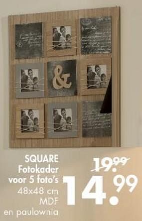 Promoties Square fotokader voor 5 foto`s - Huismerk - Casa - Geldig van 01/02/2016 tot 28/02/2016 bij Casa