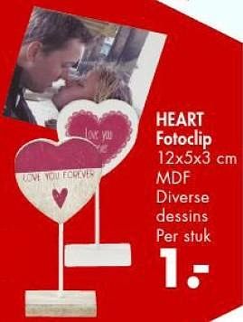Promoties Heart fotoclip - Huismerk - Casa - Geldig van 01/02/2016 tot 28/02/2016 bij Casa