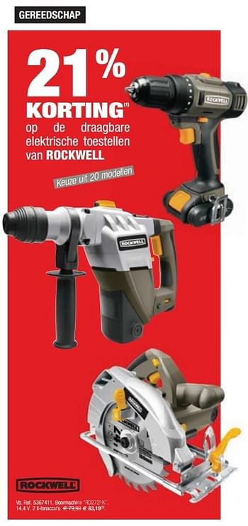 Australië bestellen Het kantoor Rockwell Rockwell boormachine rd2721k - Promotie bij Brico