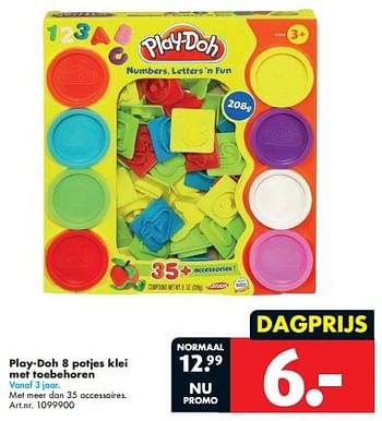 Promoties Play-doh 8 potjes klei met toebehoren - Play-Doh - Geldig van 06/02/2016 tot 21/02/2016 bij Bart Smit