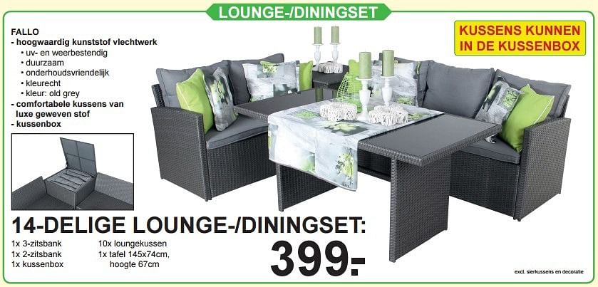 cranenbroek lounge dining set