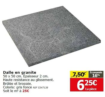 Promotions Dalle en granite - Produit maison - BricoPlanit - Valide de 01/03/2016 à 21/03/2016 chez BricoPlanit